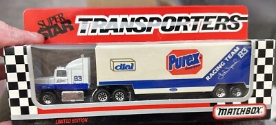 Nascar 1/87 Matchbox #83 LAKE SPEED 1993 FORD Cab  Super Star Transporters - Image 1 of 2