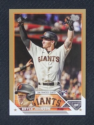 2023 Topps Rookie Bryce Johnson #571 gold border /2023 - Image 1 of 2