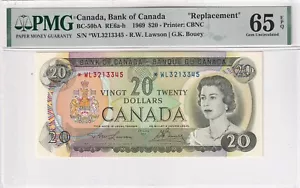 Canada, 20 Dollars, 1969, UNC, p89b, REPLACEMENT - Picture 1 of 2