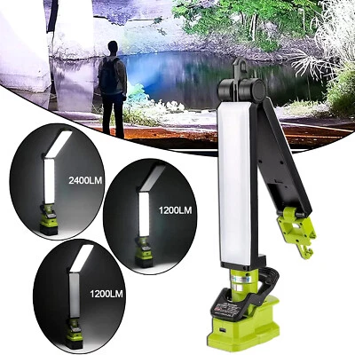 JHJQZCYG 30W 2400LM Cordless LED Work Light for Ryobi 18V Li-ion Battery Portable Light