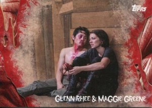 Walking Dead Survival Box Base Card #49 Glenn Rhee & Maggie Greene