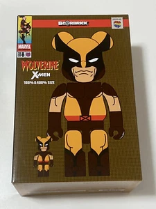 MEDICOM TOY BE@RBRICK X-MEN MARVEL WOLVERINE BROWN Ver. 100%&400% JAPAN NEW - Picture 1 of 10