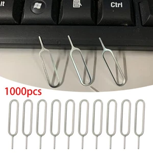 1000pcs Sim Card Tray Eject Removal Pin Tool iPhone iPad Samsung Galaxy & Others - Afbeelding 1 van 24