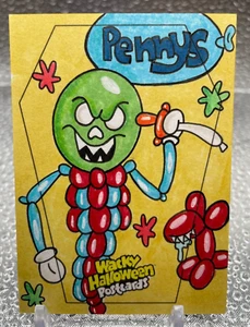 2023 Wacky Packages Halloween Pennys Sketch Card Steve Crockett 1/1 - Picture 1 of 4