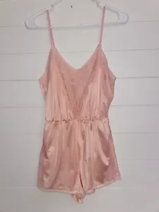 Vintage 60er Jahre Texsheen Strampler glänzend rosa Spitze Spielanzug - Bild 1 von 4