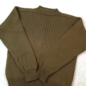 VTG Banana Republic Safari Travel Ribbed Knit Sweater Cotton Green 80s 90s Small - Picture 1 of 13