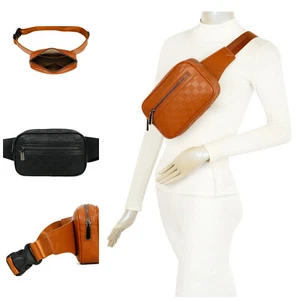 Unisex Fronttasche mit Reißverschluss Bauchtasche Damen Schnellverschluss Schnalle Crossbody Bag LL03 - Bild 1 von 9