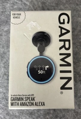 GARMIN SPEAK GPS SPEAKER WITH ALEXA ASSISTANT 010-01862-01 BLACK-Ships FAST! - Image 1 of 4