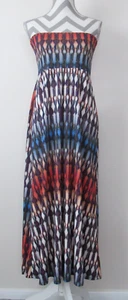 Nina & Mee Damen 3889 A-Linie Maxikleid Mehrfarbig Stretch Trägerlos Pullover XL - Bild 1 von 7