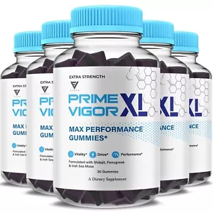 (5 Pack) Prime Vigor XL Gummies Prime XL Vigor Max Performance (5 Month Supply) - Picture 1 of 8