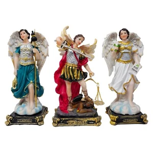Juego de 3 estatuillas de Arcángel 12 pulgadas - San Miguel, San Gabriel, San Rafael - Imagen 1 de 7