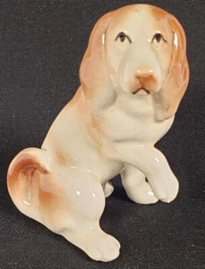Vintage Dog Figurine Statue Beagle Hound Bernard Pointer Sitting 3" H A57 - Picture 1 of 5