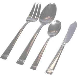 Vera Wang Wedgwood With Love 4 Piece Hostess Serving Set Stainless Flatware New - Picture 1 of 3