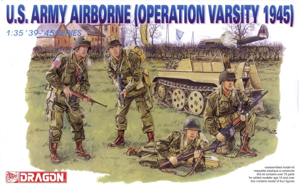Dragon 1/35 6148 WWII US Army Airborne (Operation Varsity 1945) (4 Figures) - Image 1 of 1