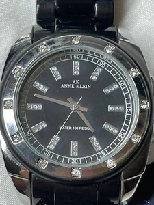 NUEVO Anne Klein para mujer 10/9179BkBK Swarovski acentuado cristal - Imagen 1 de 8