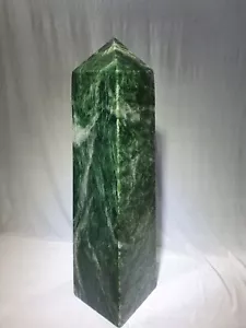 XL Nephrit Jade Tower 23kg 56x14x14cm Interior Design Edelstein Heilstein Naturs - Bild 1 von 5