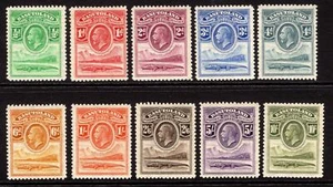 BASUTOLAND-1933 Set to 10/-.  A mounted mint set Sg 1-10, 5/- light toning - Picture 1 of 2