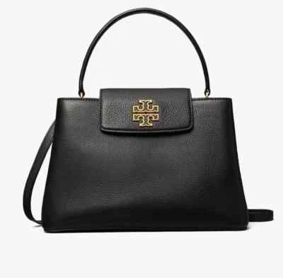 Tory Burch Britten Black Small Satchel Crossbody  Leather handbag NWT Authentic - Image 1 of 3