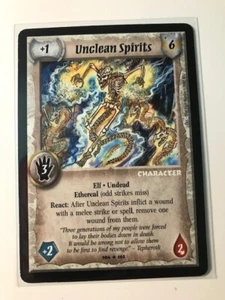 Elf   UNCLEAN SPIRITS  Warlord Saga Of The Storm CCG -UNDEAD       staple??? - Picture 1 of 1