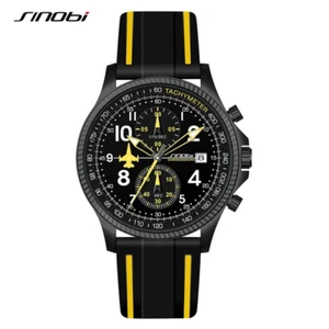 SINOBI Creative Design Airplane Chronograph Men's Watches Original - Picture 1 of 12