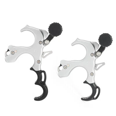 Compound Bow Release Aid 3 4 Finger Thumb Trigger Aluminum Alloy Adjustable RHLH - Image 1 of 4