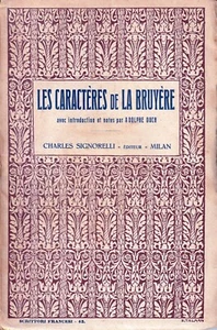 Les caractères de la bruyère - signorelli 1927 - scrittori francese 43 - Imagen 1 de 2