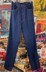 Vintage 80s High Rise James Jeans Straight Leg Indigo Denim Pants 28x39 NOS - Picture 1 of 7