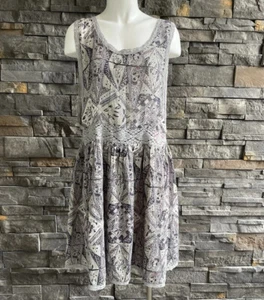 Golden By TNA Boho Mini Dress Size M Purple And Gray NWT Aritzia Peasant Cottage - Picture 1 of 7