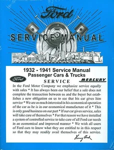 1932 34 35 36 37 38 39 41 FORD/MERCURY CAR SHOP MANUAL - Picture 1 of 1