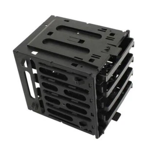 5.25" to 4x 3.5" SATA SAS Hard Drive HDD Cage Rack Tray Slot Black V CD-ROM W2O2 - Picture 1 of 3