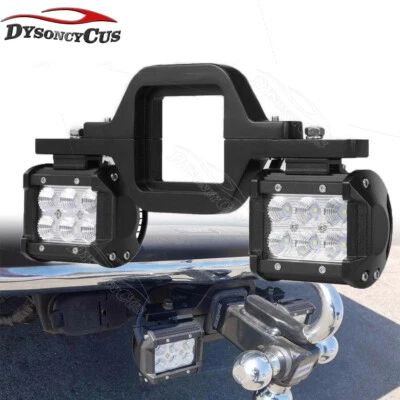 Fit 2024 Silverado 1500/2500/3500 Tow Hitch Bracket+Backup Reverse LED Lamp Bar - Image 1 of 4