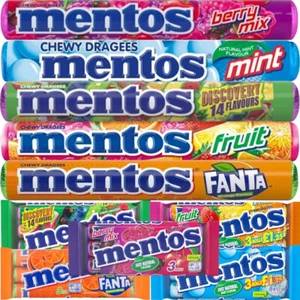 Mentos Discovery,Fruit,Fanta,Mint & Berry Mix Dragee Chewy Roll 38g Sweet Gift - Picture 1 of 7