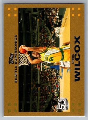 2007-08 Topps - Chris Wilcox #49 oro 1763/2007 50 aniversario  Foto 1 de 2