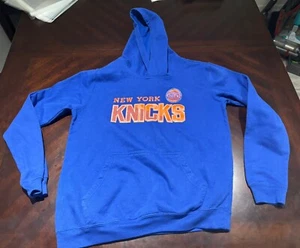 Nike New York Knicks Kids Hoodie Pullover sweatshirt blue orange youth xl 18/20 - Picture 1 of 11