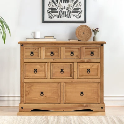 Corona Merchant Chest Sideboard Drawers Solid Pine 4+3+2 by Mercers Furniture® - Image 1 of 4