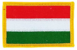 FLAG PATCH HUNGARY HUNGARIAN FRENCH IRON ON COUNTRY EMBROIDERED WORLD FLAG - Bild 1 von 1