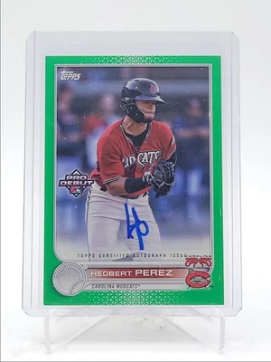 HEDBERT PEREZ 2022 TOPPS PRO DEBUT AUTOGRAPH GREEN AUTO /99 Q5902 - Image 1 of 2