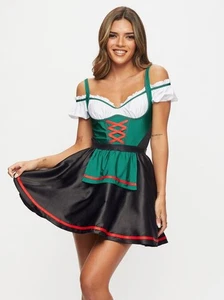 Ann Summers Ann Summers Beer Maid Oktoberfest Wench Black/Green Sizes 4-24 - Picture 1 of 7