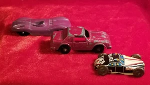 Vintage Tootsie Toy Jaguar Race Car Monza Tin Police LOT Diecast Made in USA - Picture 1 of 6