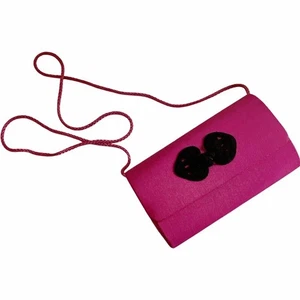 Vintage VANESSA Hot Pink Evening Cocktail Bag Clutch Lyracces Luxe Money Y2K - Picture 1 of 11