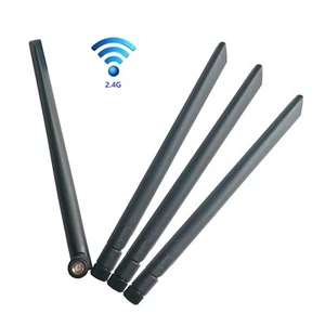 4 x 2400MHz 6dBi Antena SMA-J (wtyczka) / 20cm / 90° składana np. Wi-Fi / Bluetooth - Zdjęcie 1 z 4
