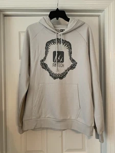 NWT Fintech Cape Fear Point Breeze Mens Fleece Hoodie Medium Gray Sweatshirt  - Picture 1 of 7