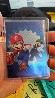 Mario Luigi Basketball 2022 Panini Super Mario Sport Blue Silver Card #202 - Image 1 of 4