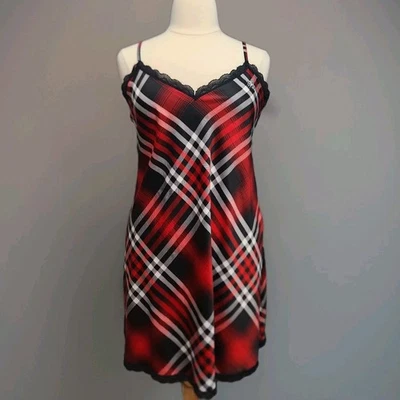 LAUREN RALPH LAUREN Red Plaid Slip Nightgown SZ XL - Image 1 of 4
