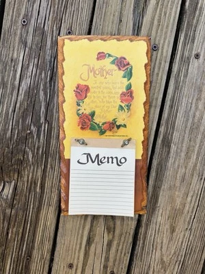 Vintage 1987 Mother Poem Memo Board By Wintermute Industries  - Image 1 of 4