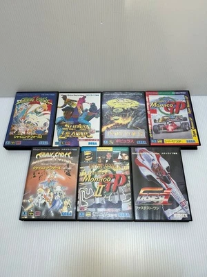 Lot 7 Mega Drive Shining Force Action Racing etc. MD Japan Working w/Case F/S - Image 1 of 4