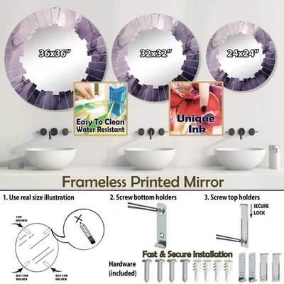 Fractales Designart "Nubes de tinta de mármol púrpura y gris X" Foto 1 de 4