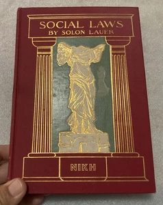 Social Laws by Solon Lauer 1901 Vintage HC Marxism Eugenics Anti Democracy - Picture 1 of 5