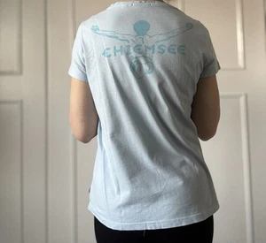 Chiemsee Light Blue T-Shirt With Logo Back Size M Uk 10-12 - Picture 1 of 6