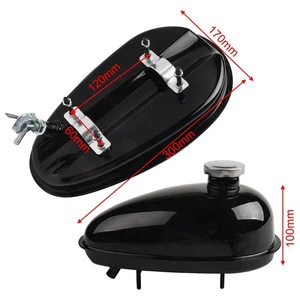 Metal Motorcycle gas tank Replacement Accessory Petrol With Cap Switch - Picture 1 of 16